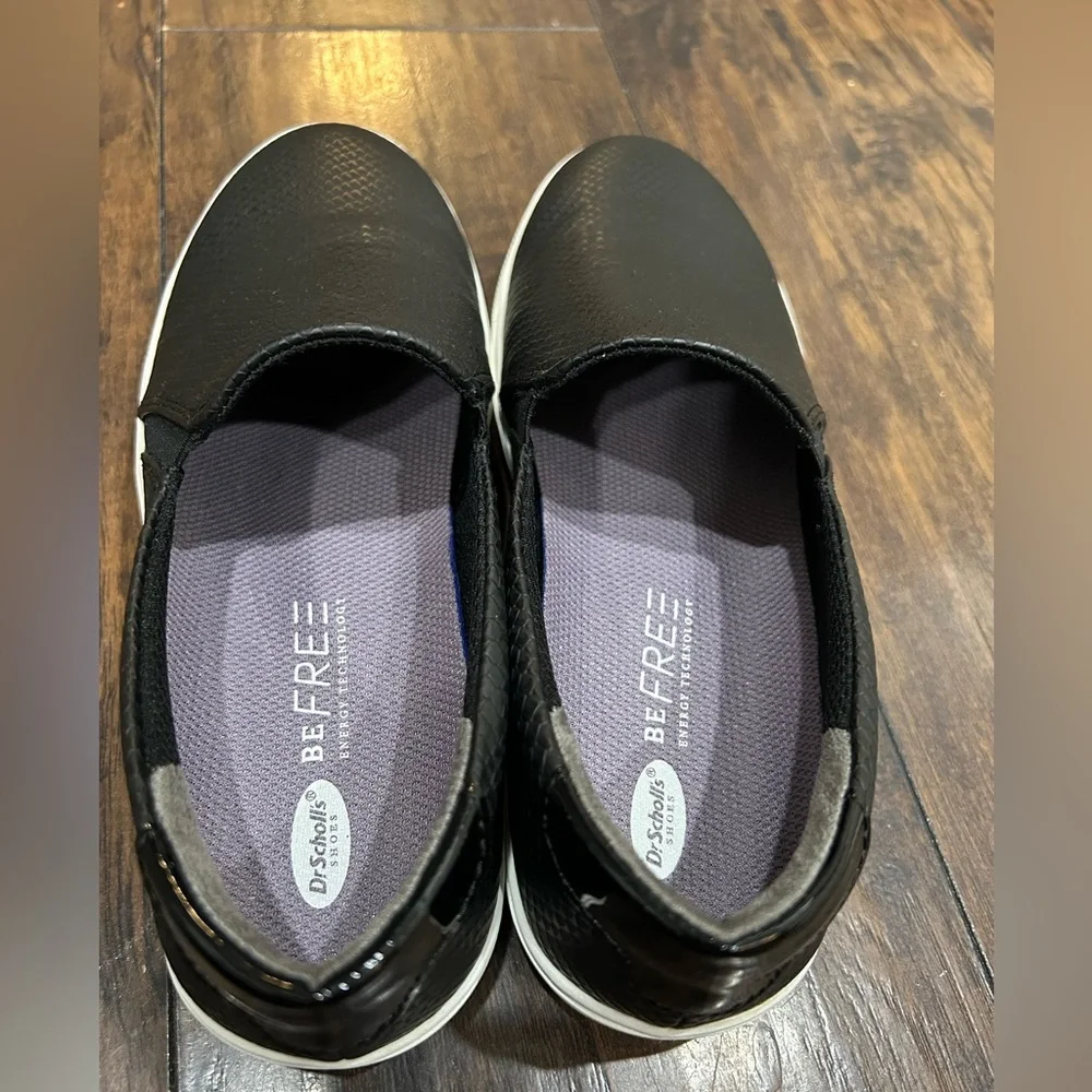 Dr. Scholl's Black Textured Slip-On Loafers - Picture 2 of 7